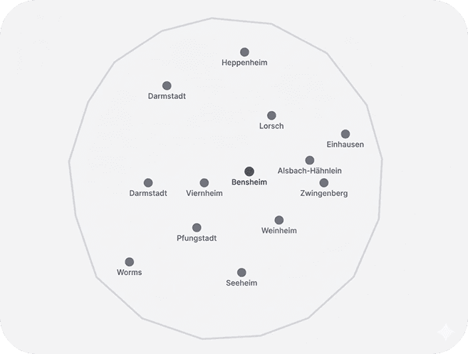 Unser Einzugsgebiet - Bensheim und Umgebung